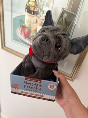 Cuddle + Calm Weighted Huggable Frenchie Soothing Calming Dark Gray, New In Box